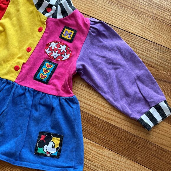 VINTAGE 90s Disney Color Block Shirt Size 3T - Picture 3 of 16